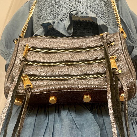 Rebecca Minkoff Bags Rebecca Minkoff Mini Mac Metallic Zippers Crossbody Poshmark